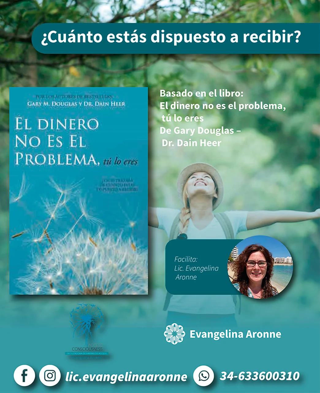 Taller. ¿Cuánto estás dispuesta a recibir? de Access Consciosuness. By Evangelina Aronne. 