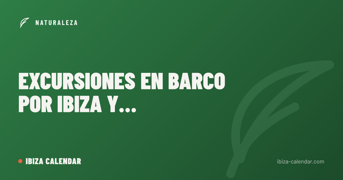 Excursiones en barco por Ibiza y Formentera