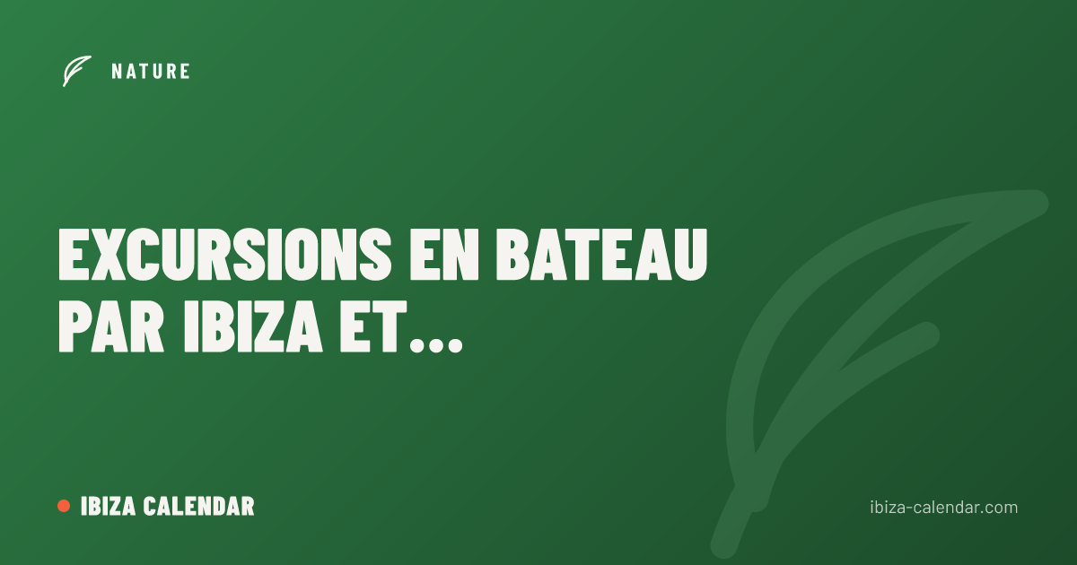 Excursions en bateau par Ibiza et Formentera