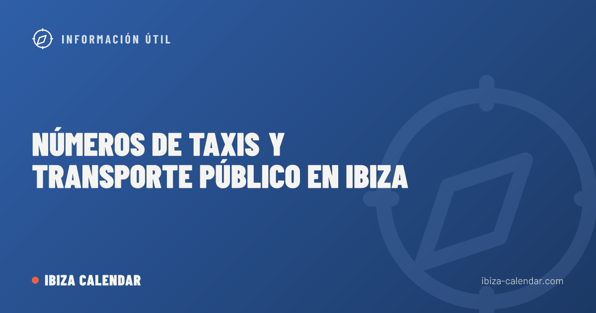 Números de taxis y transporte público en Ibiza