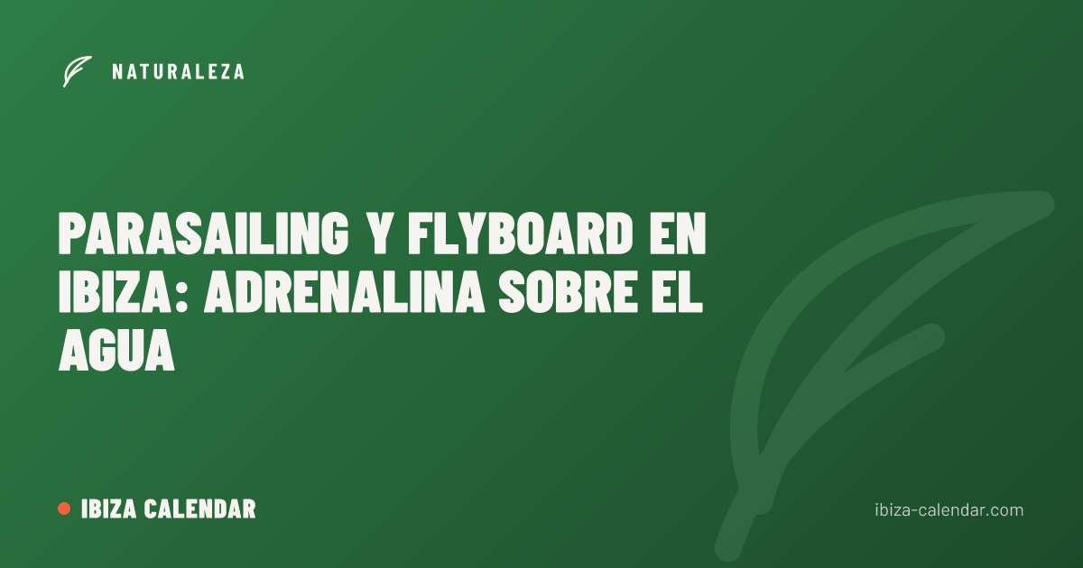 Parasailing y flyboard en Ibiza: adrenalina sobre el agua