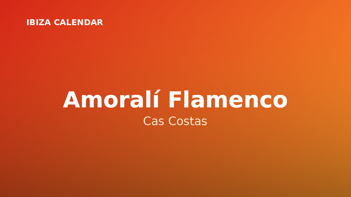 El flamenco puro de Amoralí vuelve al escenario del restaurante Cas Costas
