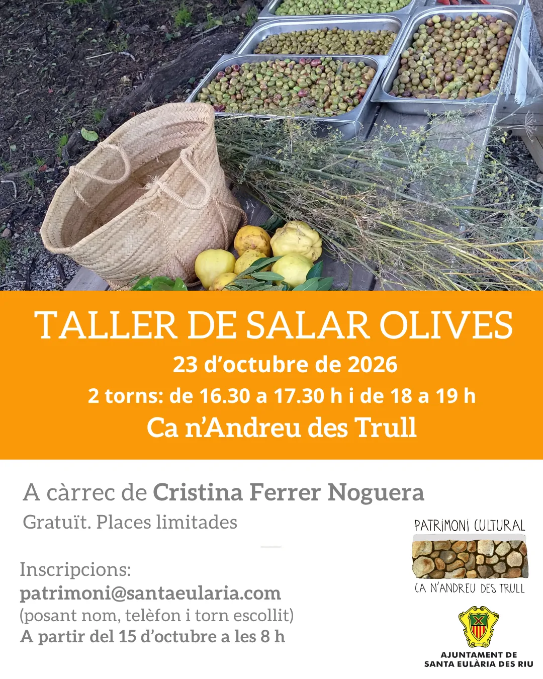 Taller de salar aceitunas (traditional olive-curing workshop)